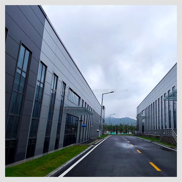 Glass Curtain Wall Steel Structure Warehouse